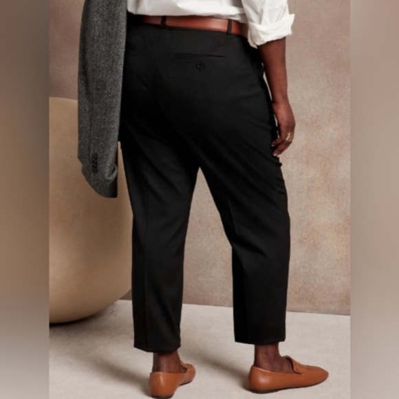 NWT! Banana Republic Black Cropped Avery Dress Pants - 14 tall  💛🩵 - Picture 4 of 4